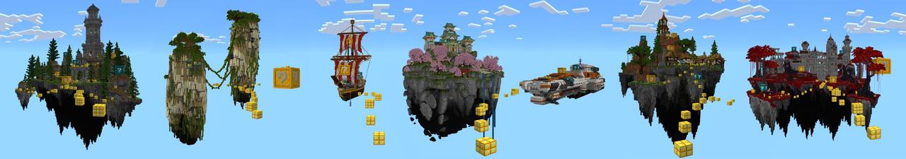 Panorama of the Minecraft Bedrock Marketplace product Skyblock [?] created by Honeyfrost.