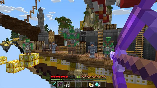 Screenshot of the Minecraft Bedrock Marketplace product Skyblock [?] created by Honeyfrost.