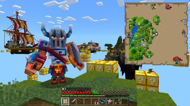 Screenshot of the Minecraft Bedrock Marketplace product Skyblock [?] created by Honeyfrost.