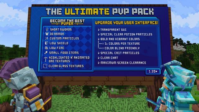 Screenshot of the Minecraft Bedrock Marketplace product The Ultimate PvP Texture Pack created by Honeyfrost.
