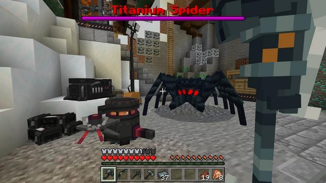 Screenshot of the Minecraft Bedrock Marketplace product Titanium Ore created by Honeyfrost.