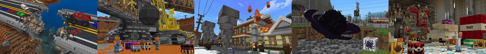 Panorama of the Minecraft Bedrock Marketplace product TNT created by Honeyfrost.