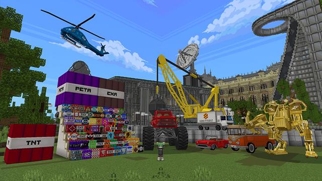 Screenshot of the Minecraft Bedrock Marketplace product TNT created by Honeyfrost.