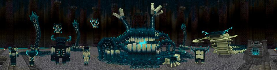 Panorama of the Minecraft Bedrock Marketplace product WARDEN DIMENSION created by Honeyfrost.
