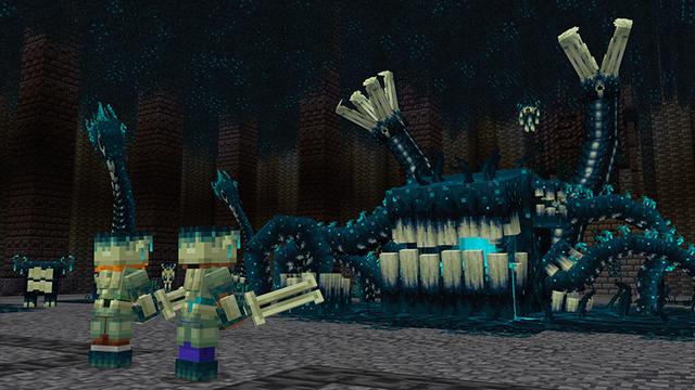 Screenshot of the Minecraft Bedrock Marketplace product WARDEN DIMENSION created by Honeyfrost.