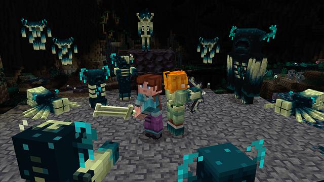 Screenshot of the Minecraft Bedrock Marketplace product WARDEN DIMENSION created by Honeyfrost.