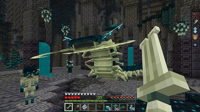 Screenshot of the Minecraft Bedrock Marketplace product WARDEN DIMENSION created by Honeyfrost.