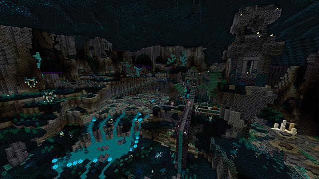 Screenshot of the Minecraft Bedrock Marketplace product WARDEN DIMENSION created by Honeyfrost.
