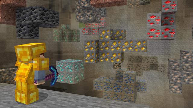 Screenshot of the Minecraft Bedrock Marketplace product X-ray created by Honeyfrost.