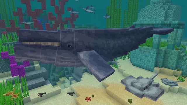 Screenshot of the Minecraft Bedrock Marketplace product Aquatic Animals created by HorizonBlocks.
