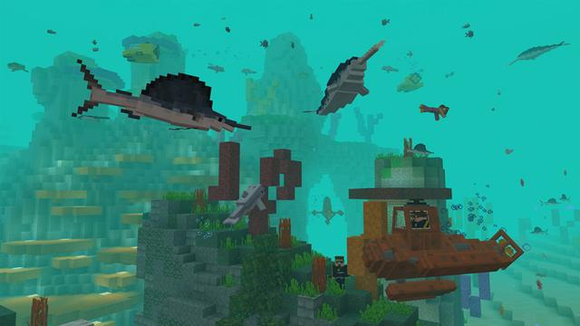 Screenshot of the Minecraft Bedrock Marketplace product Aquatic World created by HorizonBlocks.