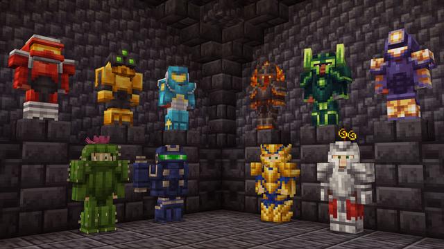 Screenshot of the Minecraft Bedrock Marketplace product Armor Evolve Add-On created by HorizonBlocks.
