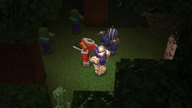 Screenshot of the Minecraft Bedrock Marketplace product Armor Evolve Add-On created by HorizonBlocks.