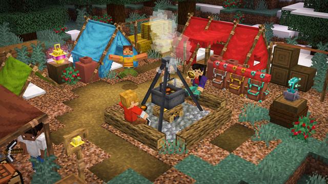 Screenshot of the Minecraft Bedrock Marketplace product Camping Backpack Add-On created by HorizonBlocks.