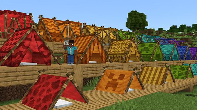 Screenshot of the Minecraft Bedrock Marketplace product Camping Backpack Add-On created by HorizonBlocks.
