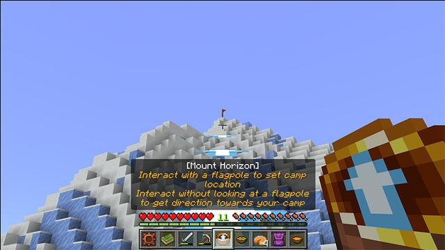 Screenshot of the Minecraft Bedrock Marketplace product Camping Backpack Add-On created by HorizonBlocks.