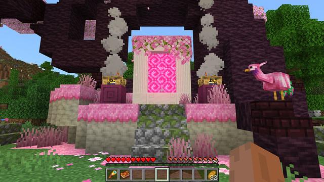 Screenshot of the Minecraft Bedrock Marketplace product Cherry Blossom Dimension created by HorizonBlocks.