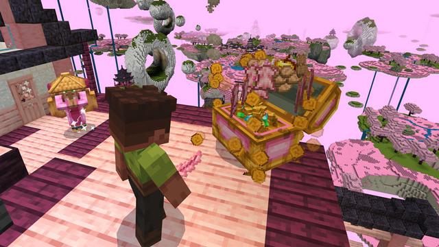 Screenshot of the Minecraft Bedrock Marketplace product Cherry Blossom Dimension created by HorizonBlocks.