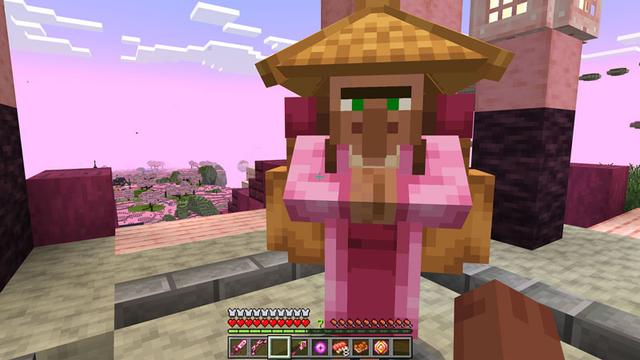 Screenshot of the Minecraft Bedrock Marketplace product Cherry Blossom Dimension created by HorizonBlocks.