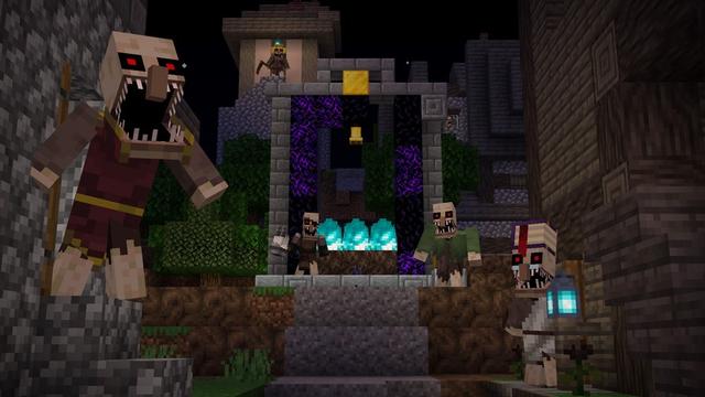 Screenshot of the Minecraft Bedrock Marketplace product Cursed Villagers Add-On created by HorizonBlocks.