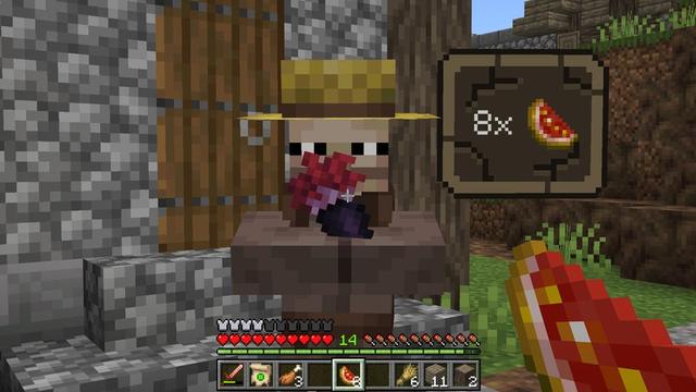 Screenshot of the Minecraft Bedrock Marketplace product Cursed Villagers Add-On created by HorizonBlocks.