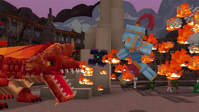 Screenshot of the Minecraft Bedrock Marketplace product Dragon Arena created by HorizonBlocks.
