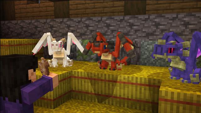 Screenshot of the Minecraft Bedrock Marketplace product DRAGONS Add-On created by HorizonBlocks.