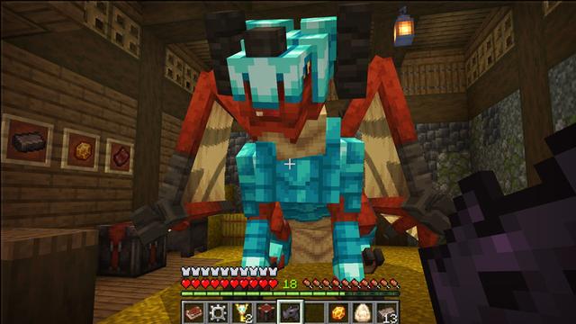 Screenshot of the Minecraft Bedrock Marketplace product DRAGONS Add-On created by HorizonBlocks.