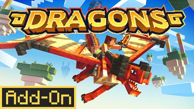 Thumbnail of the Minecraft Bedrock Marketplace product Add-On DRAGONS created by HorizonBlocks.