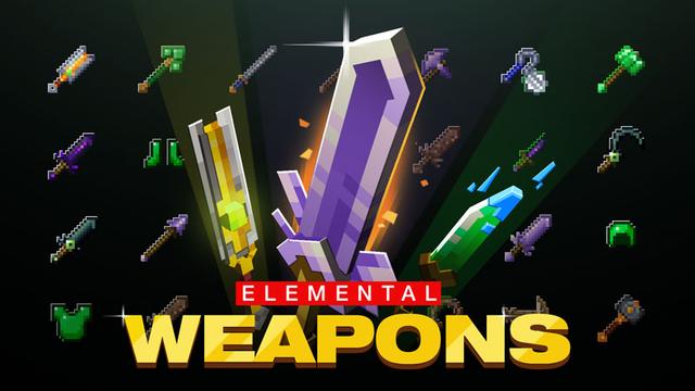 Thumbnail of the Minecraft Bedrock Marketplace product Elemental Weapons created by HorizonBlocks.