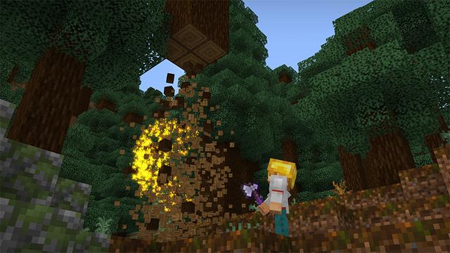 Screenshot of the Minecraft Bedrock Marketplace product Enchantments Add-On created by HorizonBlocks.