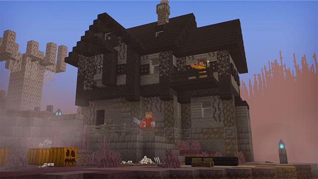 Screenshot of the Minecraft Bedrock Marketplace product HorrorCraft Add-On 1.0: DWELLERS, BIOMES and more created by HorizonBlocks.