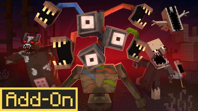 Thumbnail of the Minecraft Bedrock Marketplace product Add-On HorrorCraft 1.0: DWELLERS, BIOMES y más created by HorizonBlocks.