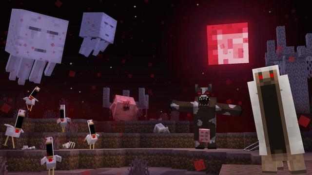 Screenshot of the Minecraft Bedrock Marketplace product HorrorCraft Add-On 1.1: DWELLERS, BIOMES and more created by HorizonBlocks.