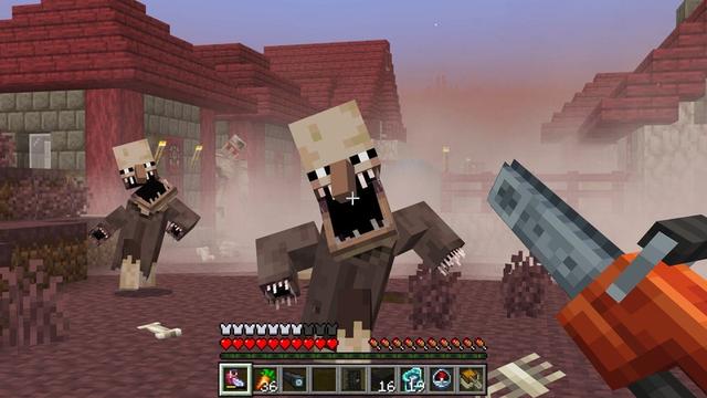 Screenshot of the Minecraft Bedrock Marketplace product HorrorCraft Add-On 1.2: DWELLERS, BIOMES and more created by HorizonBlocks.