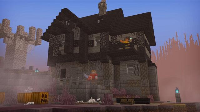 Screenshot of the Minecraft Bedrock Marketplace product HorrorCraft Add-On 1.2: DWELLERS, BIOMES and more created by HorizonBlocks.