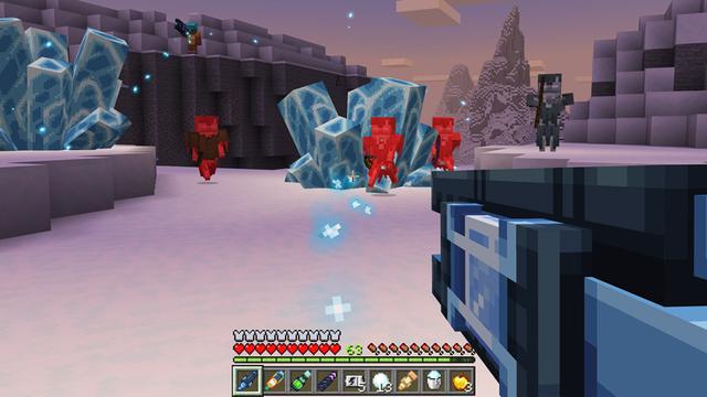 Screenshot of the Minecraft Bedrock Marketplace product Laser Blasters Add-On created by HorizonBlocks.