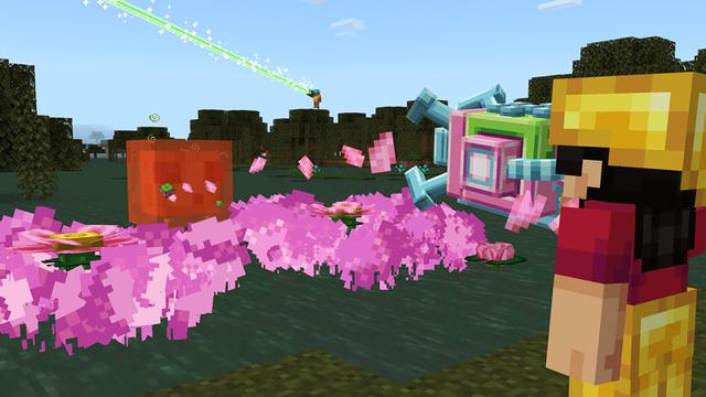 Screenshot of the Minecraft Bedrock Marketplace product Laser Blasters Add-On created by HorizonBlocks.