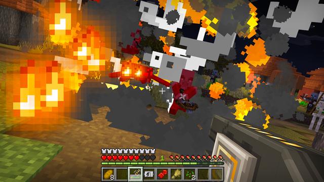 Screenshot of the Minecraft Bedrock Marketplace product Laser Blasters Add-On created by HorizonBlocks.