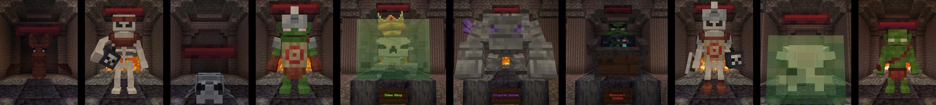 Panorama of the Minecraft Bedrock Marketplace product Mining: Tower Defence created by HorizonBlocks.
