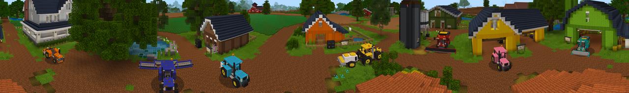 Panorama of the Minecraft Bedrock Marketplace product Modern Farming created by HorizonBlocks.