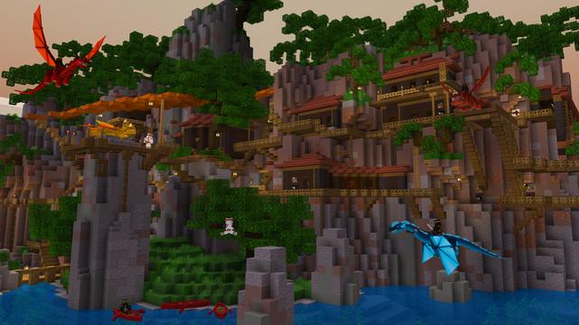 Screenshot of the Minecraft Bedrock Marketplace product Ninjas and Dragons created by HorizonBlocks.