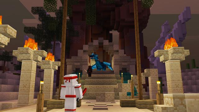 Screenshot of the Minecraft Bedrock Marketplace product Ninjas and Dragons created by HorizonBlocks.