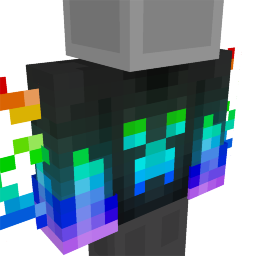 Thumbnail of the Minecraft Bedrock Marketplace product Rainbow Creeper Bold Glow Fire Hoodie created by HorizonBlocks.