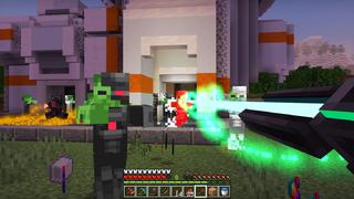 Screenshot of the Minecraft Bedrock Marketplace product Rainbow Weapons created by HorizonBlocks.