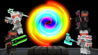 Screenshot of the Minecraft Bedrock Marketplace product Rainbow Weapons created by HorizonBlocks.