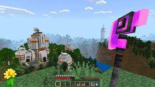 Screenshot of the Minecraft Bedrock Marketplace product Rainbow Weapons created by HorizonBlocks.