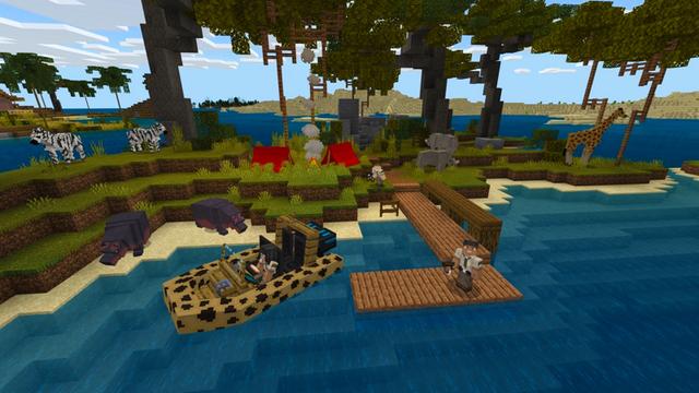 Screenshot of the Minecraft Bedrock Marketplace product Safari Island created by HorizonBlocks.
