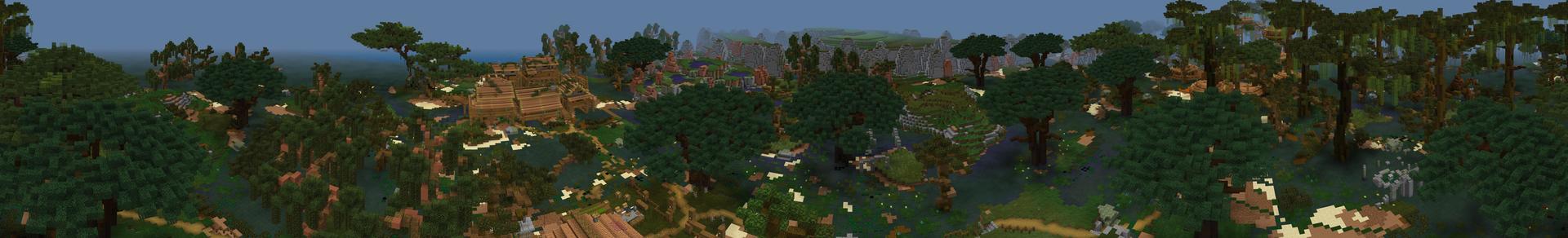Panorama of the Minecraft Bedrock Marketplace product Swamp Attack created by HorizonBlocks.