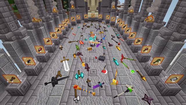 Screenshot of the Minecraft Bedrock Marketplace product Weapons Skyblock created by HorizonBlocks.